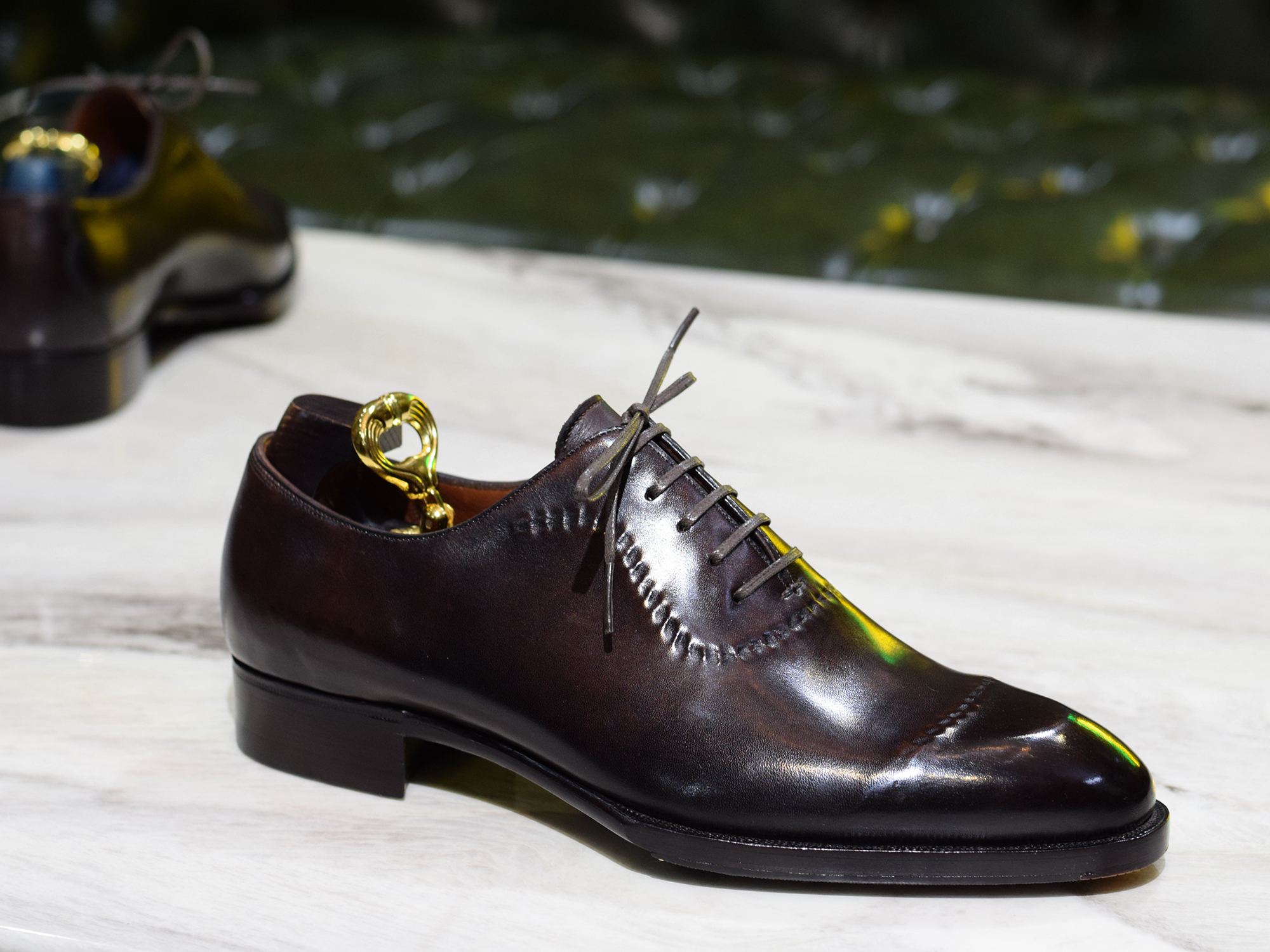 MTO Handwelt Adelaide Reverse Blind shoes - Coffee&Cherry