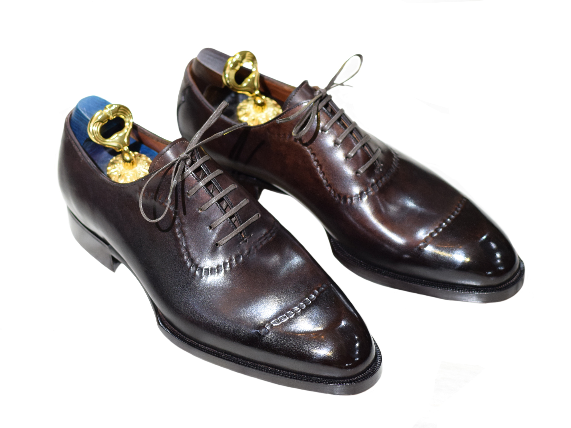 MTO Handwelt Adelaide Reverse Blind shoes - Coffee&Cherry