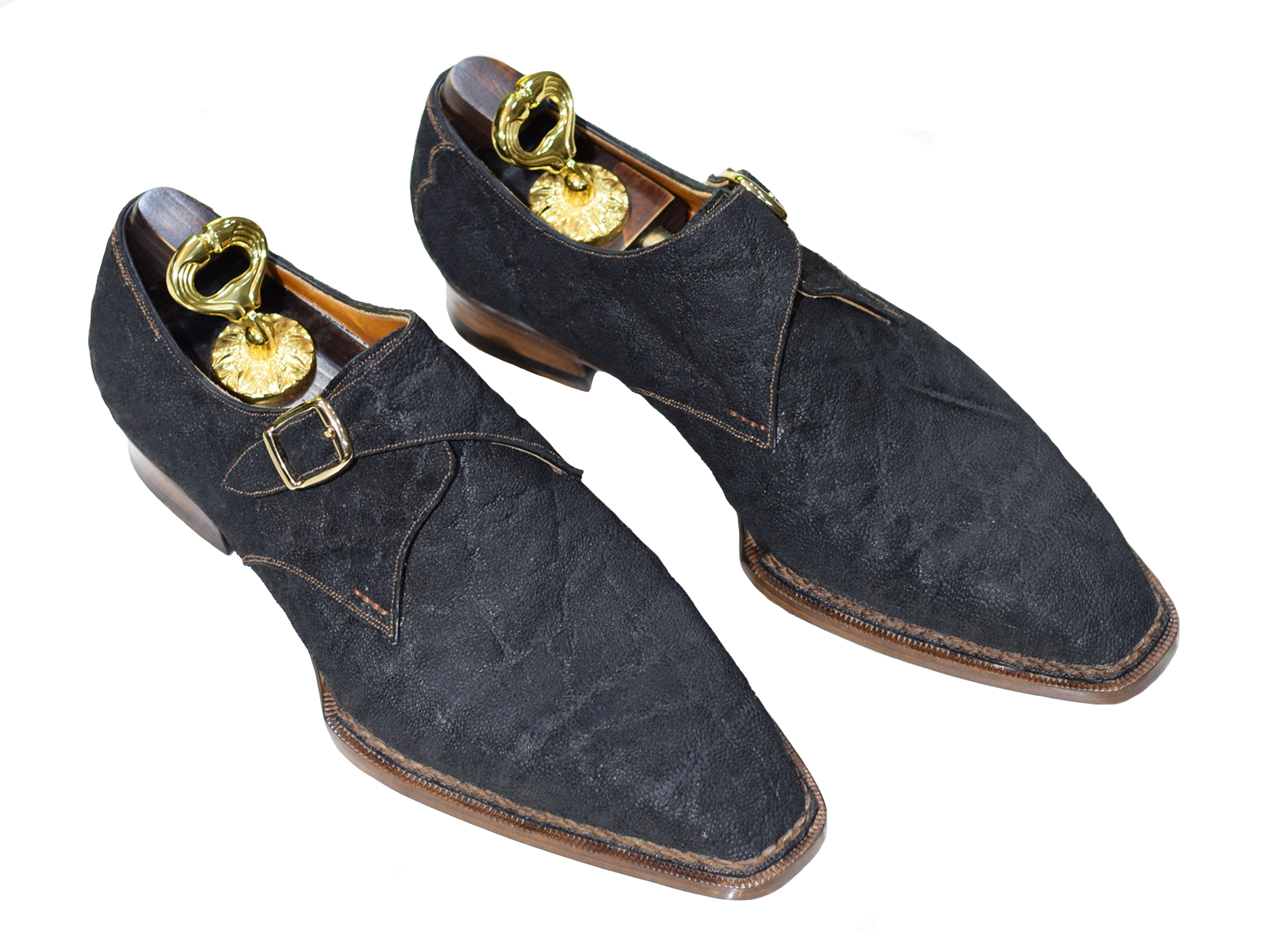 MTO Single Monkstrap Shoes elephant leather – Optimum line