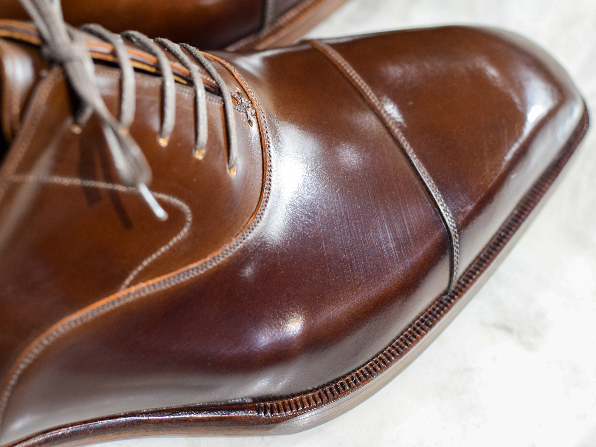 MTO Oxford captoe shoes shell cordovan