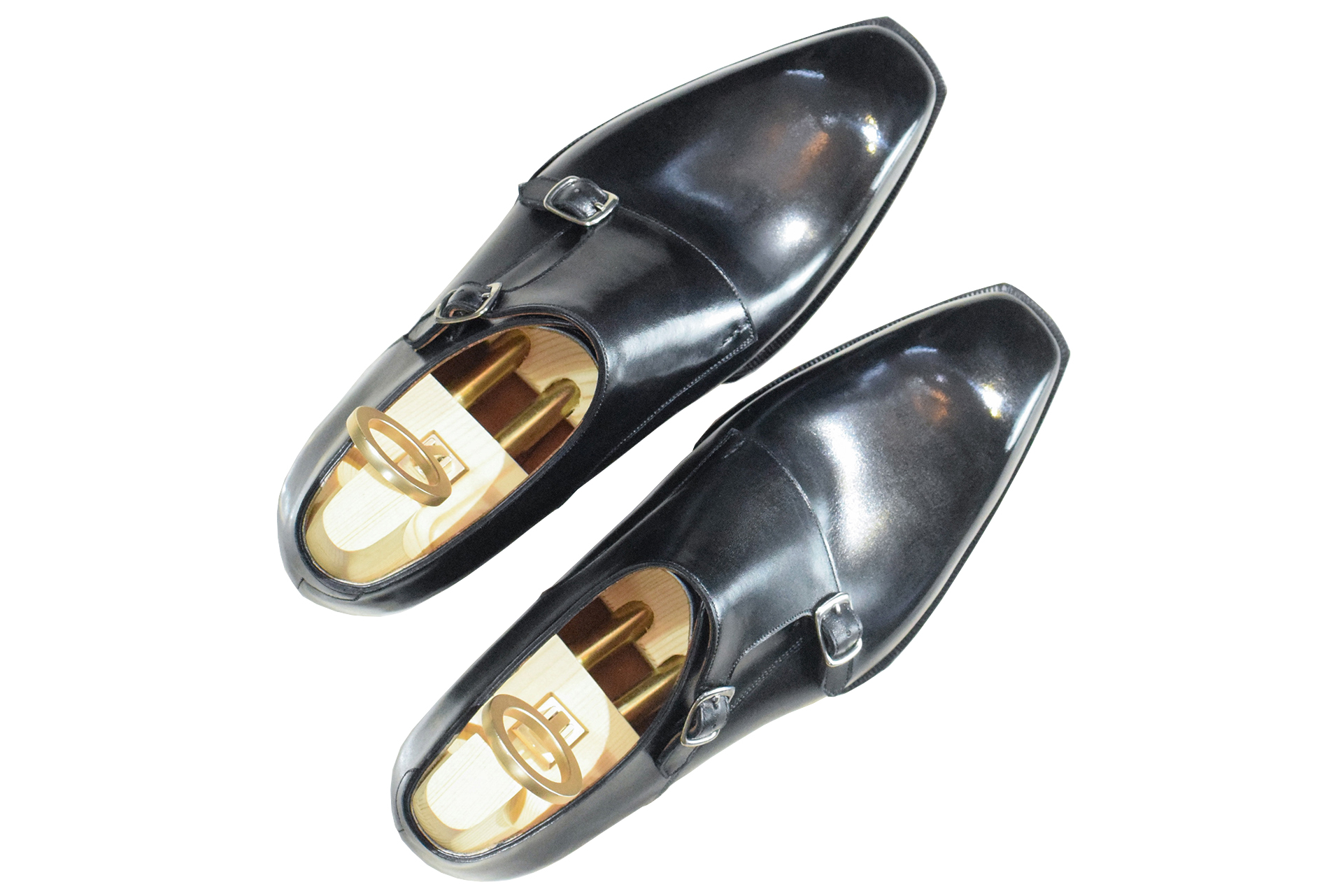 MTO double monkstrap plain toe shoes - basic line
