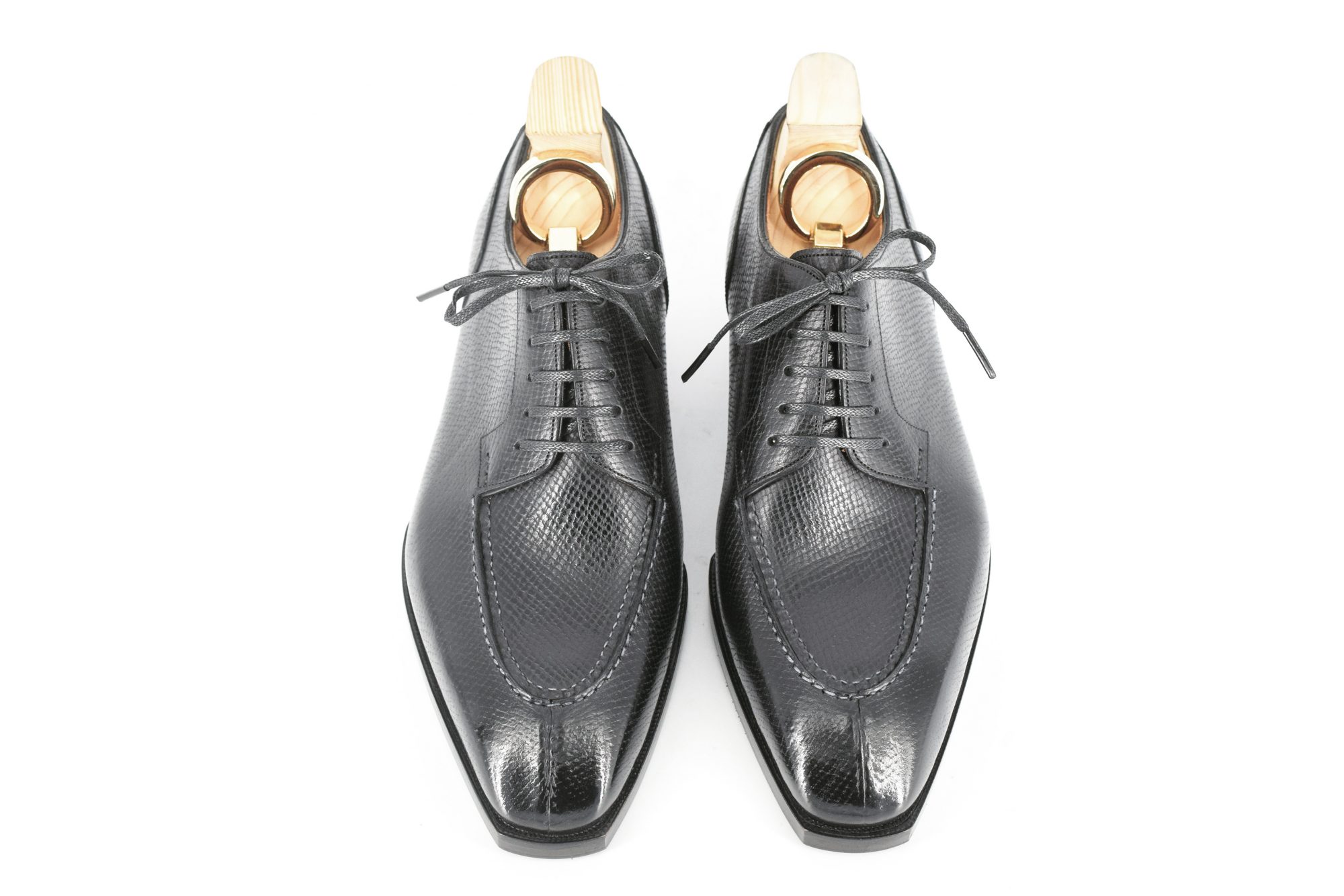 MTO Derby Split Toe Shoes - Hatchgrain Leather