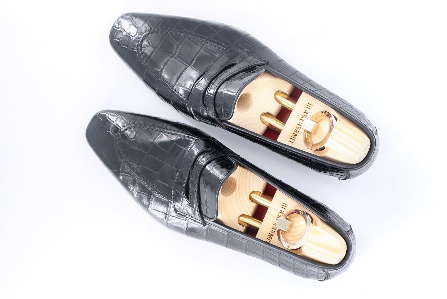 MTO Crocodile Penny Loafers - Flexible Structure