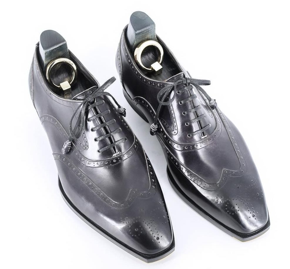 MTO Oxford Wingtip full brogue Shoes - Museum Calf