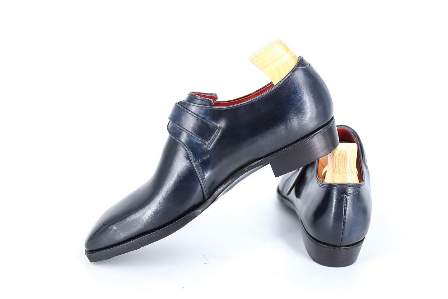 MTO Single Monkstrap Plain Toe Shoes - Premium Line