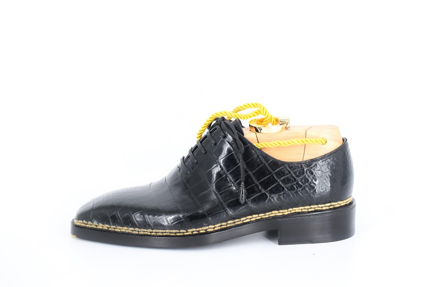 MTO Wholecut Crocodile Shoes - Norwegian welt