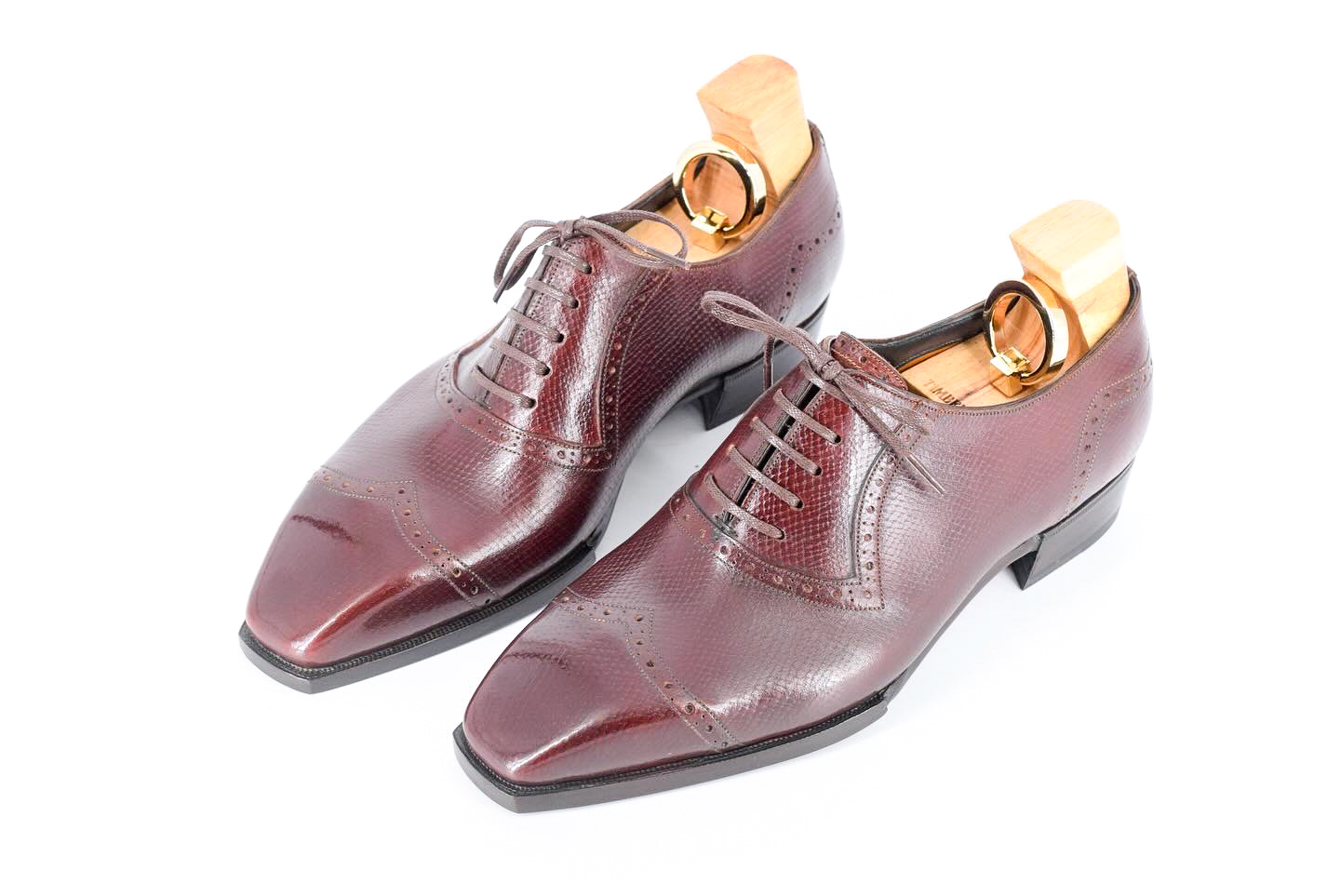 MTO Adelaide V Toe Semi Brogue Shoes - Optimum line