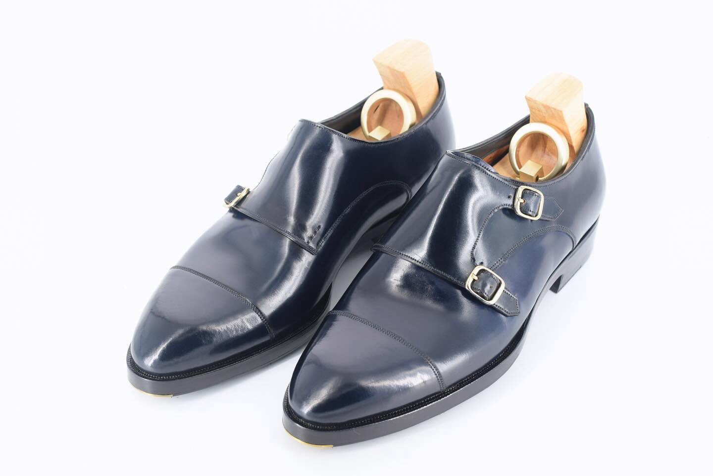 MTO Double monkstrap Captoe shoes - Shell Cordovan