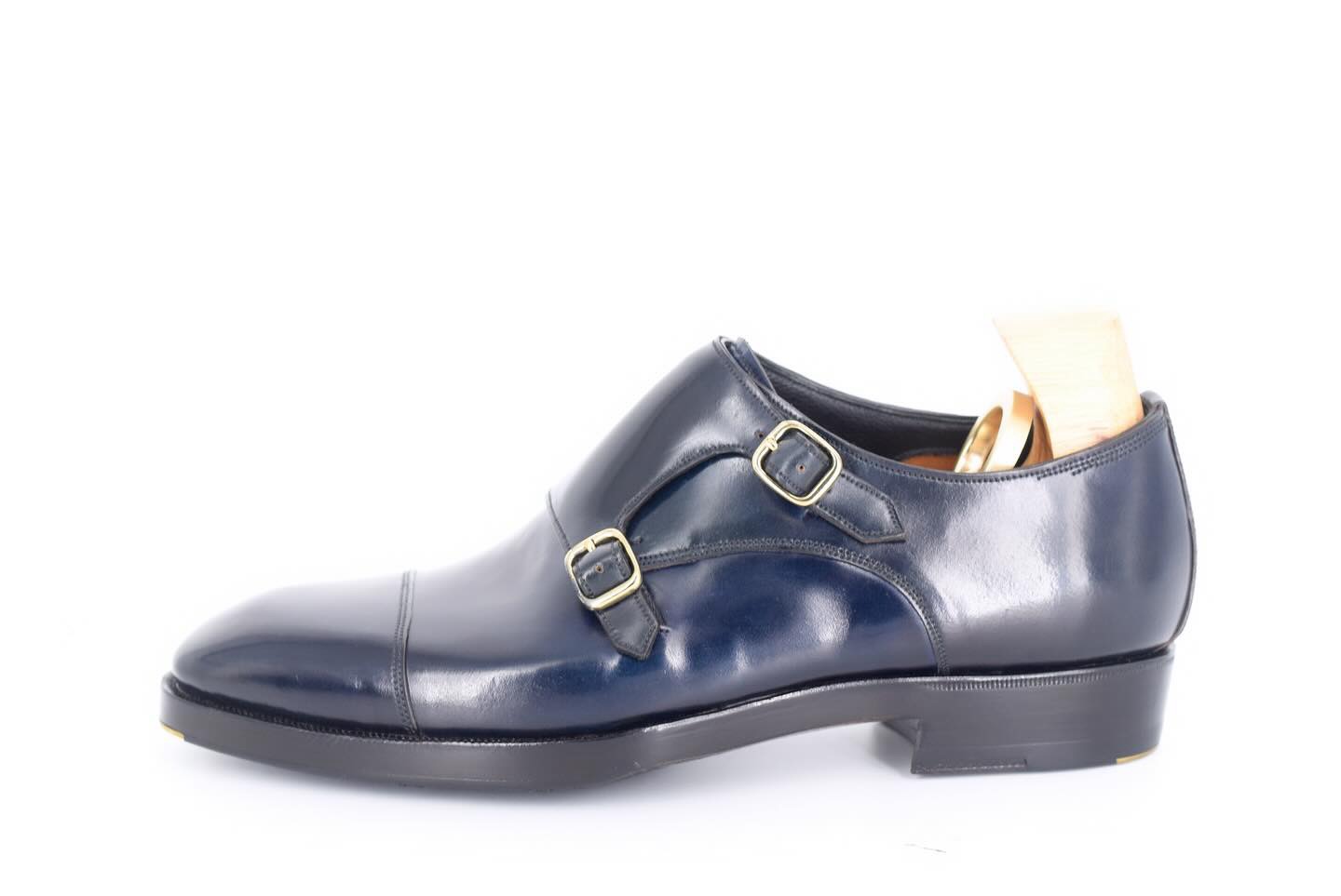 MTO Double monkstrap Captoe shoes - Shell Cordovan