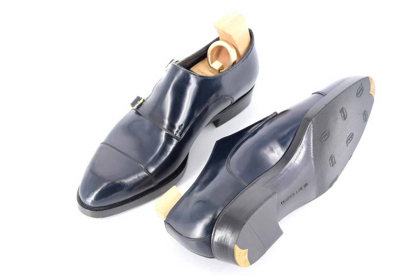 MTO Double monkstrap Captoe shoes - Shell Cordovan