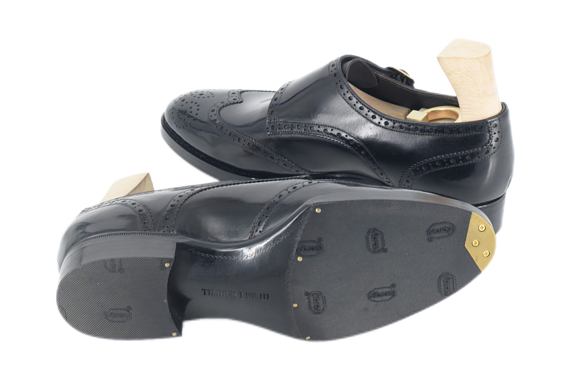 MTO Double monkstrap wingtip shoes - Shell cordovan leather