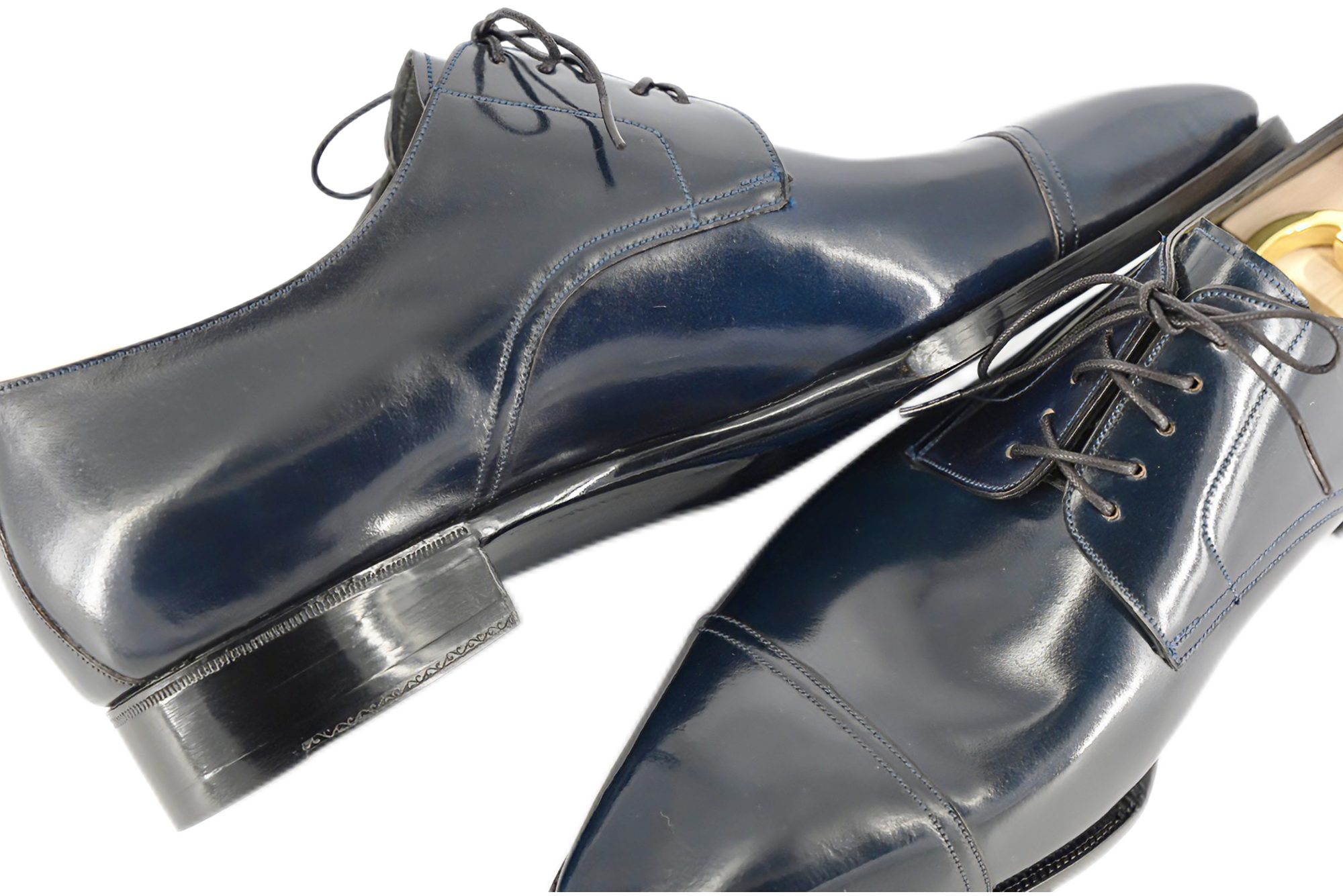 MTO Shell cordovan Derby captoe shoes 5 eyelets - Optimum line