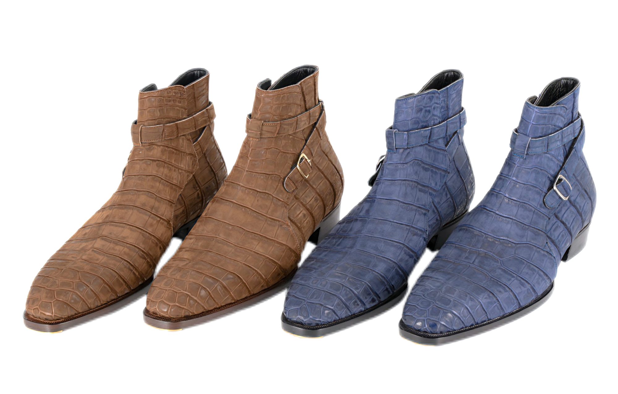 MTO Jodhpurs Boots - Nubuck Crocodile Leather