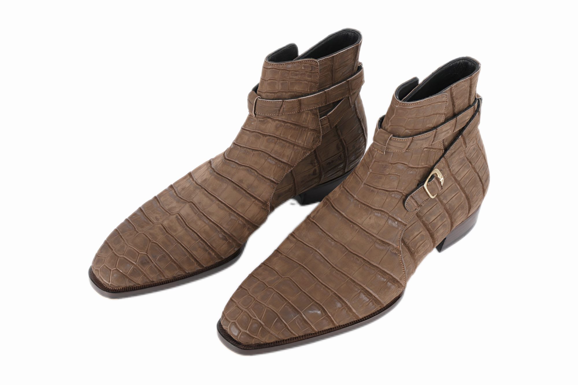 MTO Jodhpurs Boots - Nubuck Crocodile Leather
