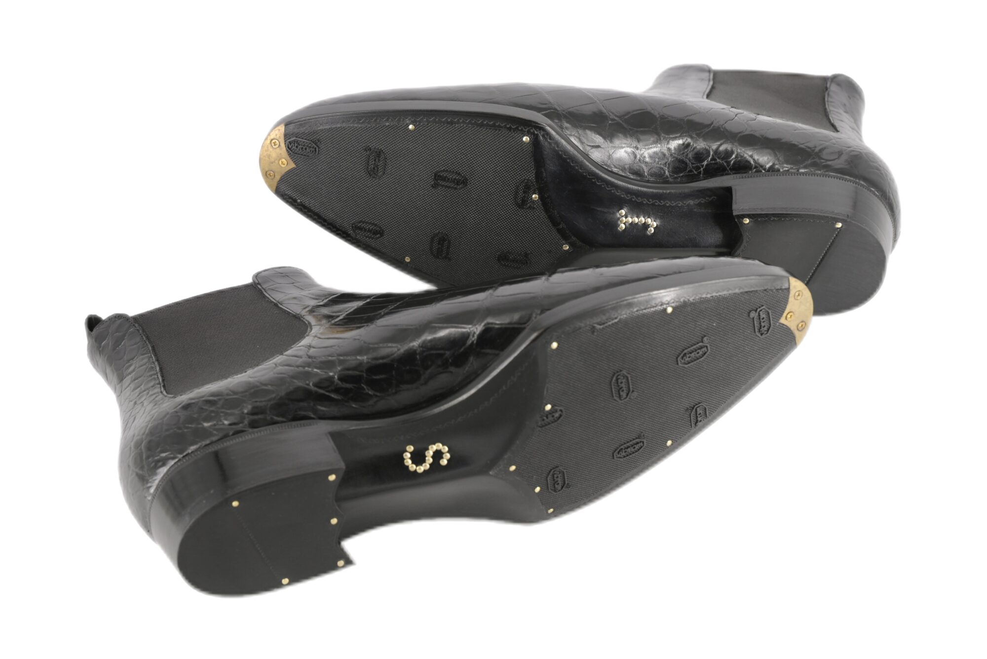MTO premium Chelsea boots – Black crocodile leather