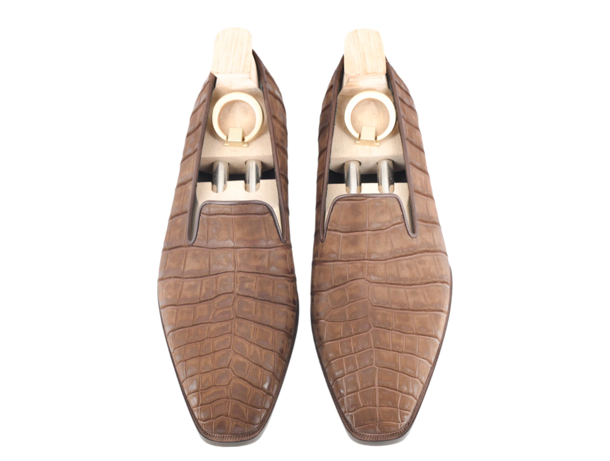 MTO Wholecut Loafers with Nubuck Crocodile Leather - Premium line