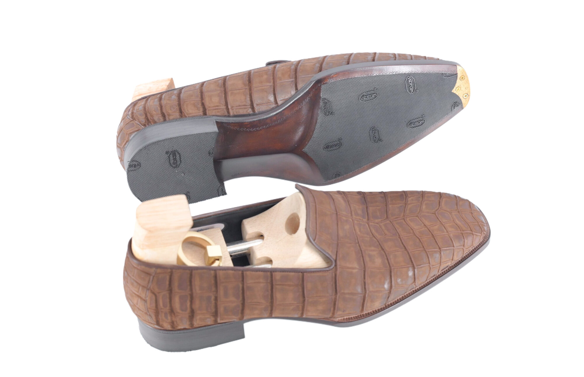 MTO Wholecut Loafers with Nubuck Crocodile Leather - Premium line