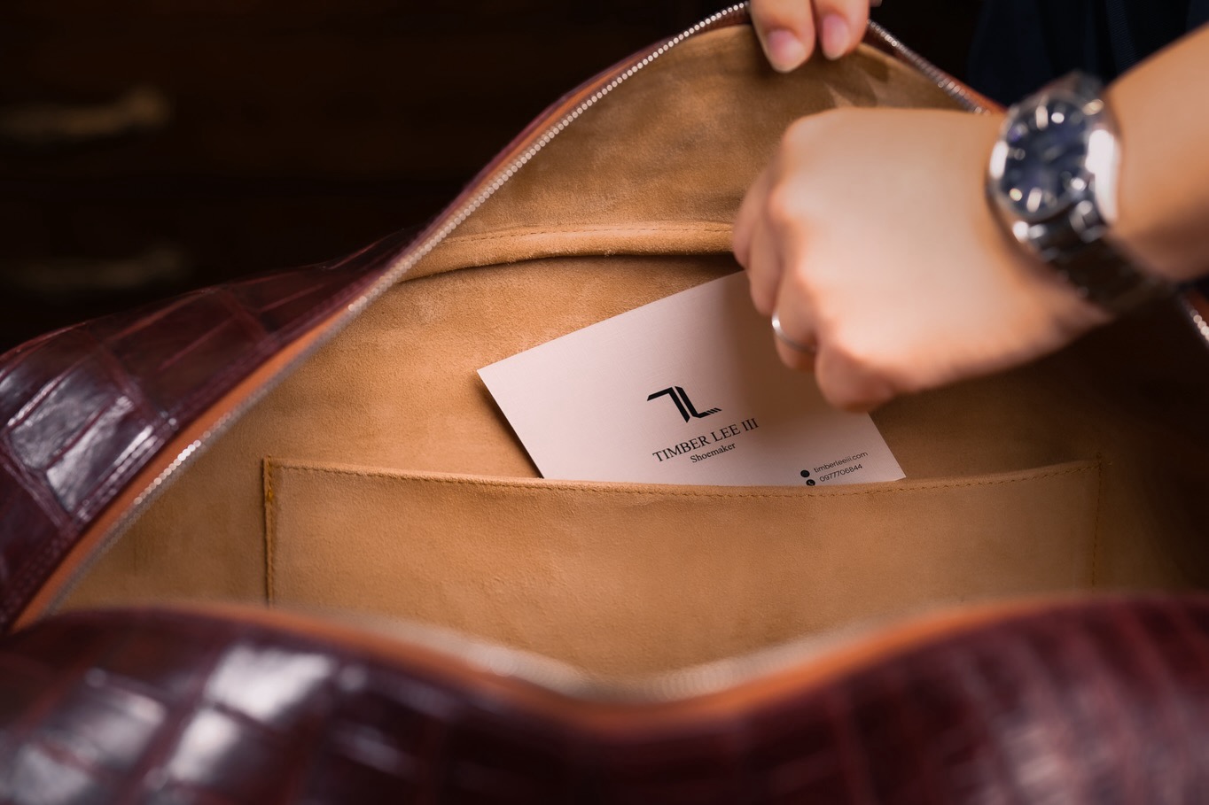 handcraft Duffle Bags -Giant Crocodile leather