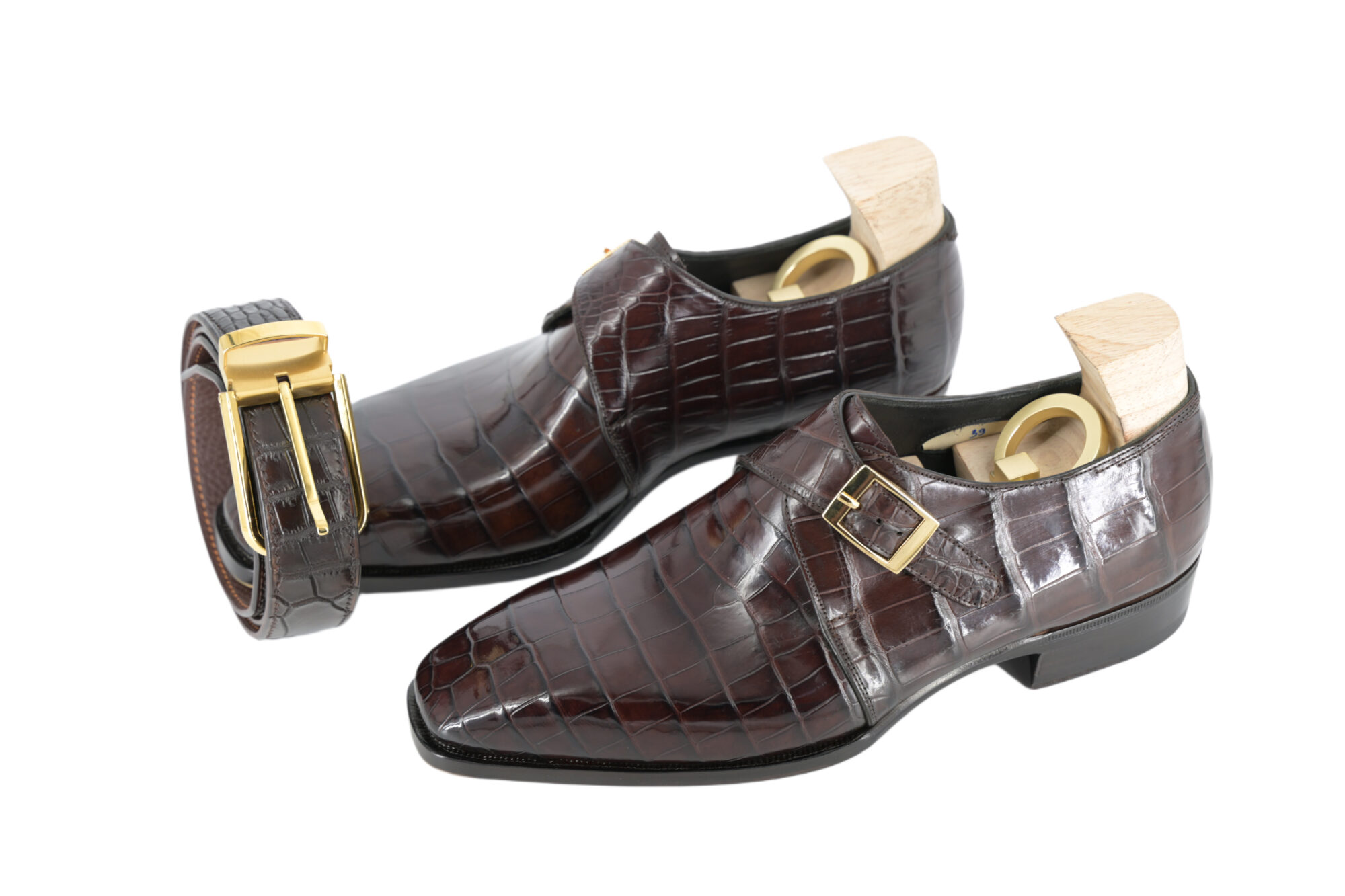 MTO Handcrafted Crocodile Single Monkstrap Shoes