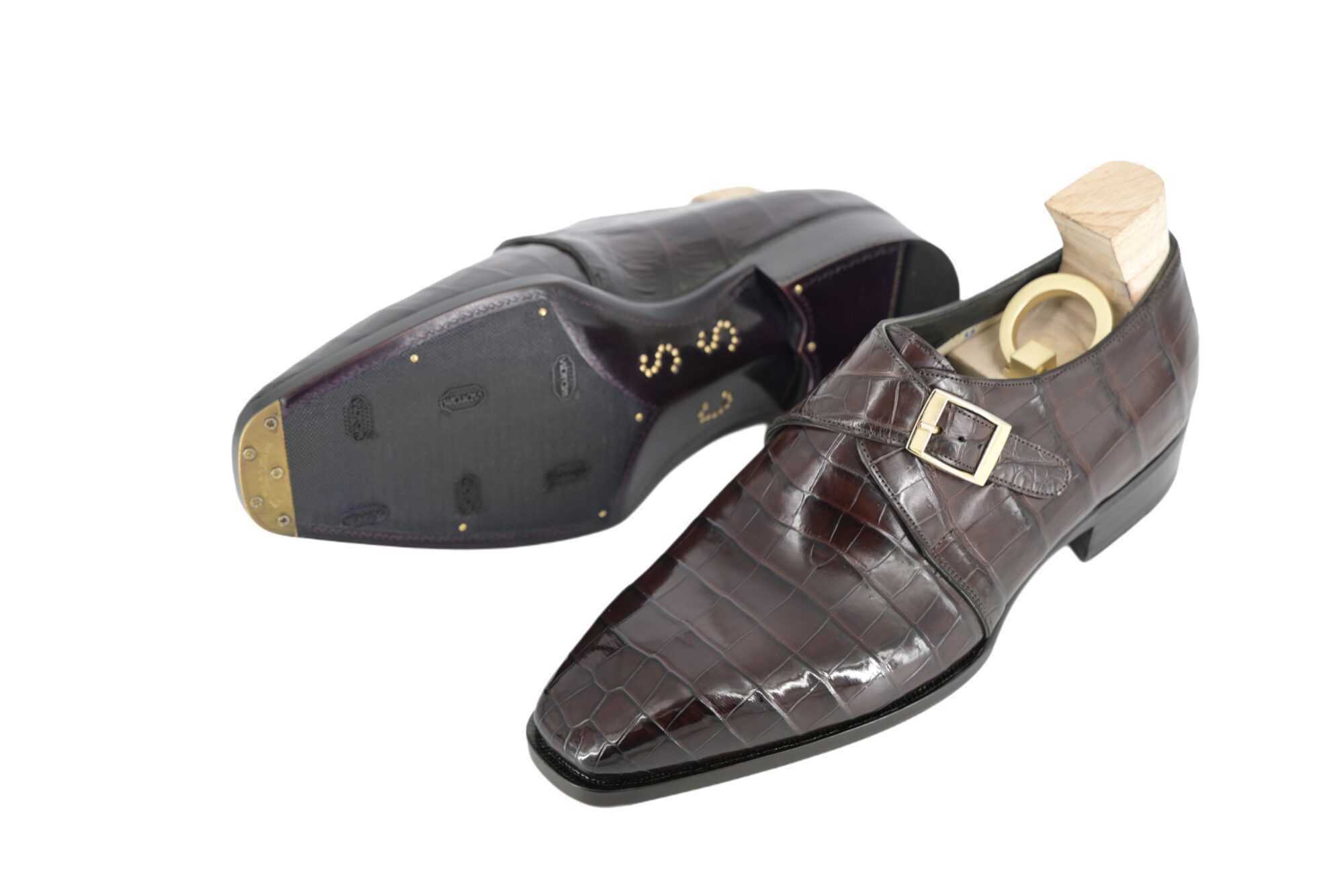 MTO Handcrafted Crocodile Single Monkstrap Shoes