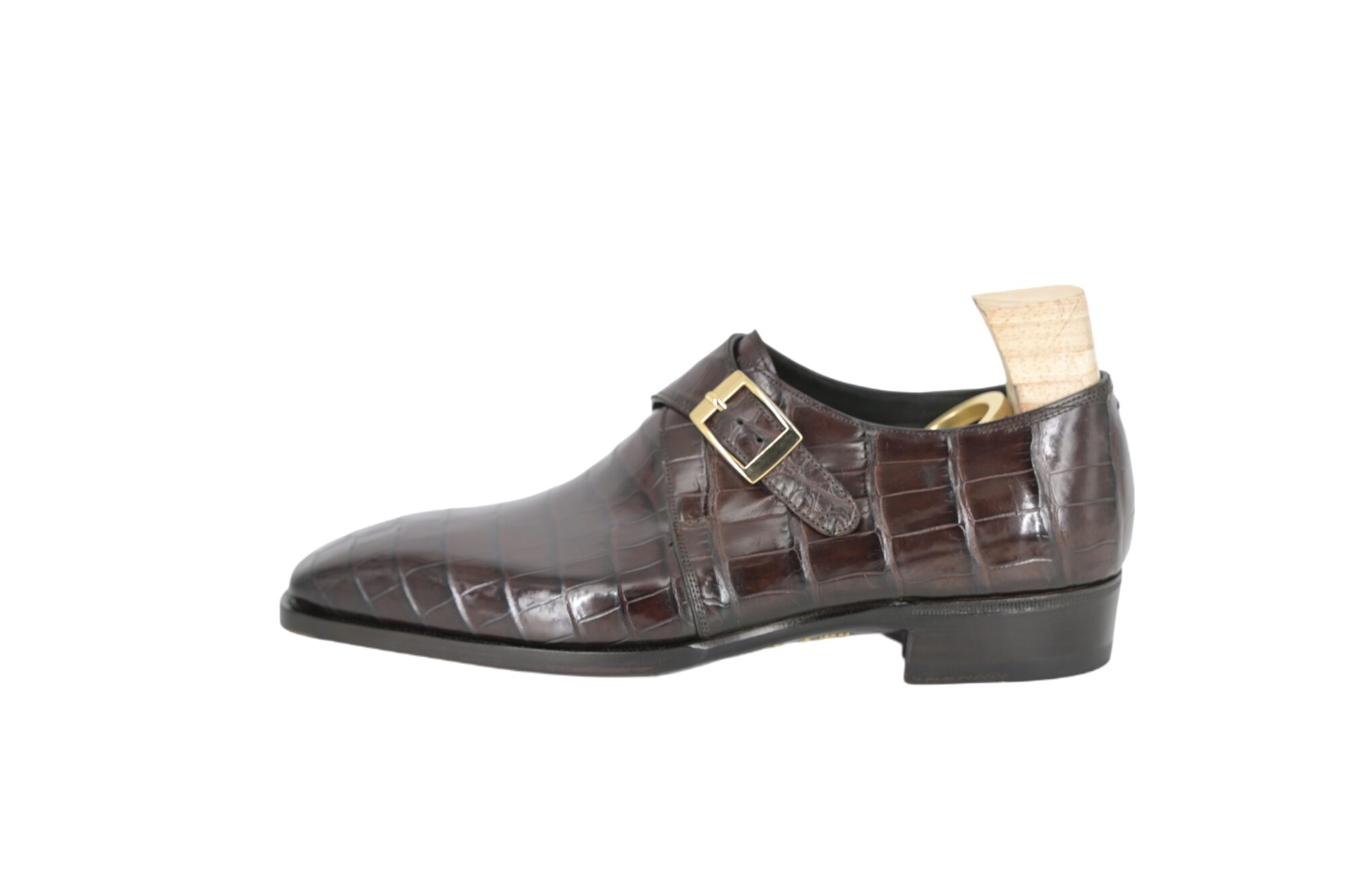 MTO Handcrafted Crocodile Single Monkstrap Shoes