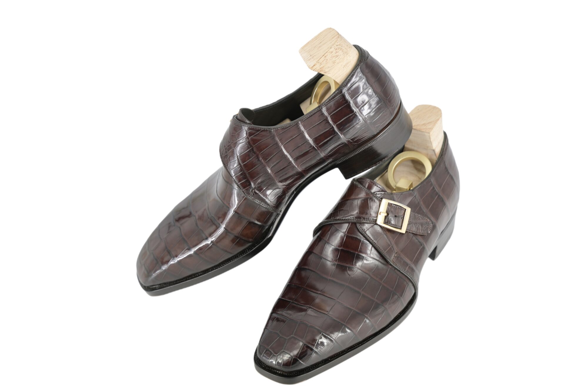 MTO Handcrafted Crocodile Single Monkstrap Shoes