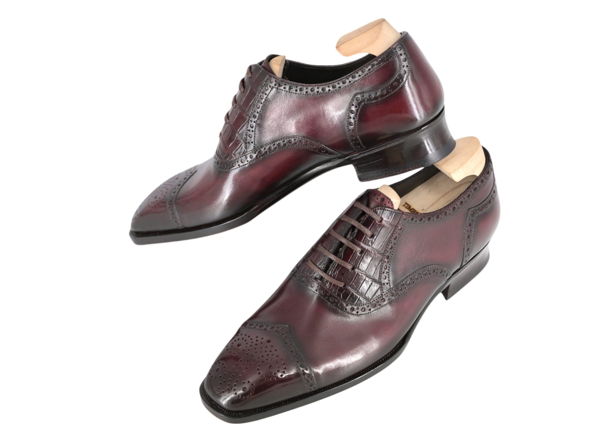 MTO Handcrafted Oxford V-Toe Full brogues shoes